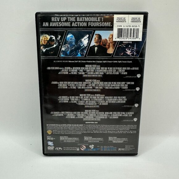 4 Film Favorites Batman Collection DVD Michael Keaton George Clooney Warner Bros - Picture 3 of 5